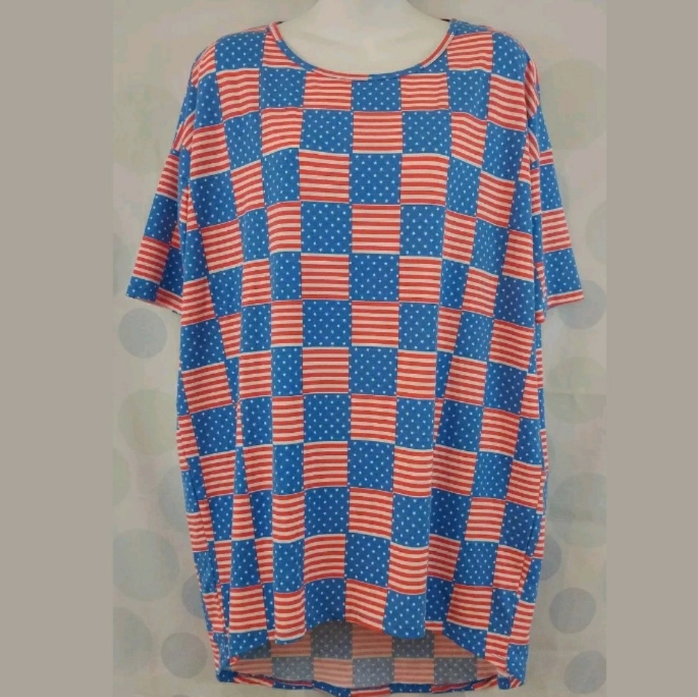 LuLaRoe Irma American Flag Small Tunic